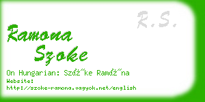 ramona szoke business card